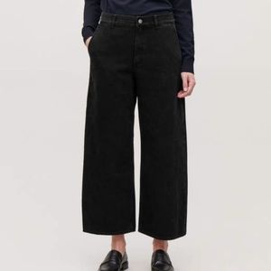 COS black barrel leg jeans size 28